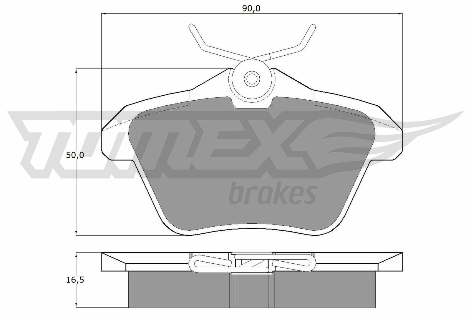 Sada brzdových destiček, kotoučová brzda TOMEX Brakes